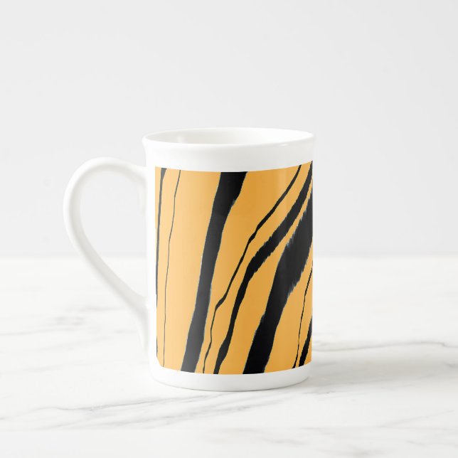 Tiger-utskrift Benporslin Mugg (Vänster)