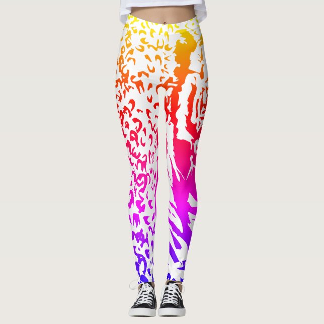 Tiger-utskrift Leggings (Framsida)