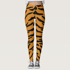 Tiger-utskrift Leggings