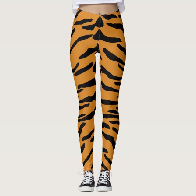 Tiger-utskrift Leggings (Framsida)