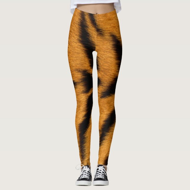 Tiger-utskrift Leggings (Framsida)