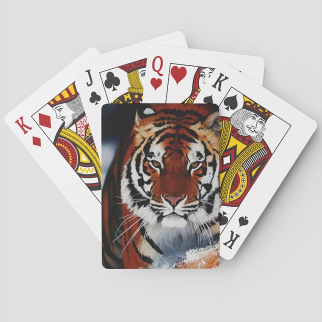 Tiger-utskrift Spel Kort (Baksidan)