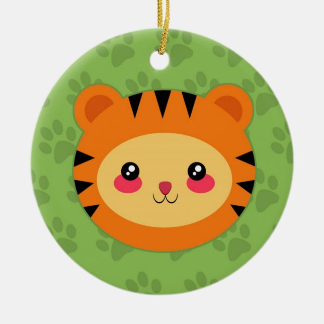 TIGER - utsmyckning Julgransprydnad Keramik (Framsidan)