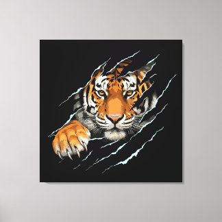 Tiger Utsträckt Canvas Väggkonst