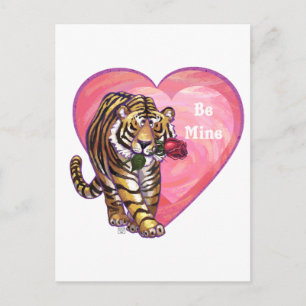 Tiger Valentindagen Helg Vykort