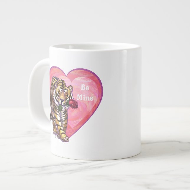 Tiger Valentindagen Jumbo Mugg (Framsida vänster)