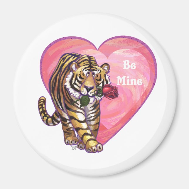 Tiger Valentindagen Magnet (Framsidan)