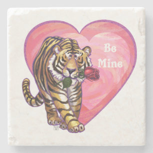 Tiger Valentindagen Underlägg Sten