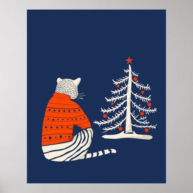Tiger väntar på jul poster (Framsidan)