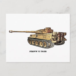 Tiger VI-tank Vykort