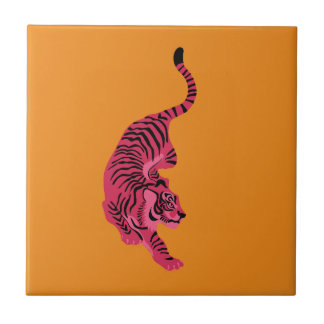 Tiger - Vibrant Pink Kakelplatta