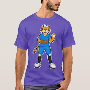 Tiger vid Baseball med baskiska handskkapp T Shirt