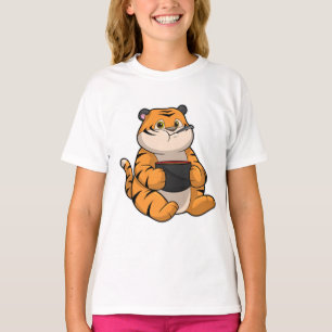 Tiger vid Eating with Bowl T Shirt