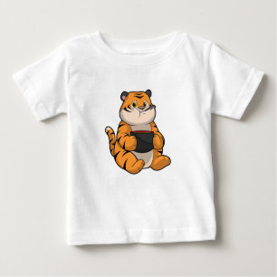 Tiger vid Eating with Bowl T Shirt