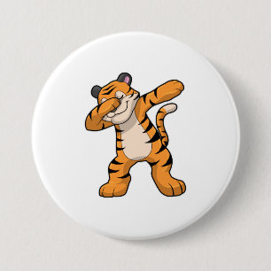 Tiger vid Hip hop Dance Dab Knapp