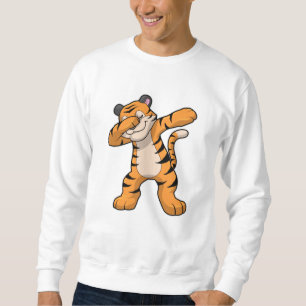 Tiger vid Hip hop Dance Dab Lång Ärmad Tröja