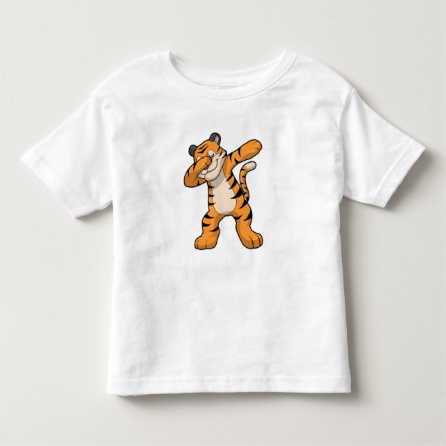 Tiger vid Hip hop Dance Dab T Shirt (Framsida)
