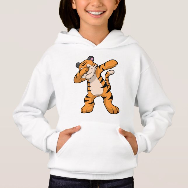 Tiger vid Hip hop Dance Dab T Shirt (Framsida)