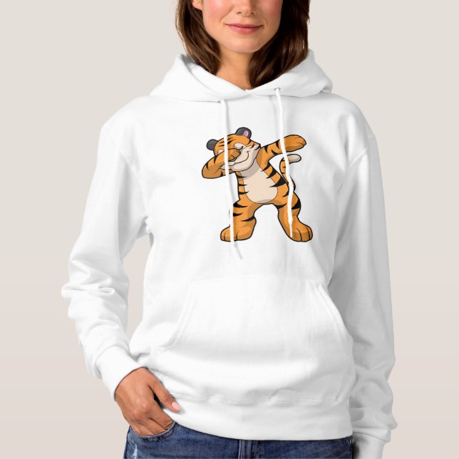 Tiger vid Hip hop Dance Dab T Shirt (Framsida)