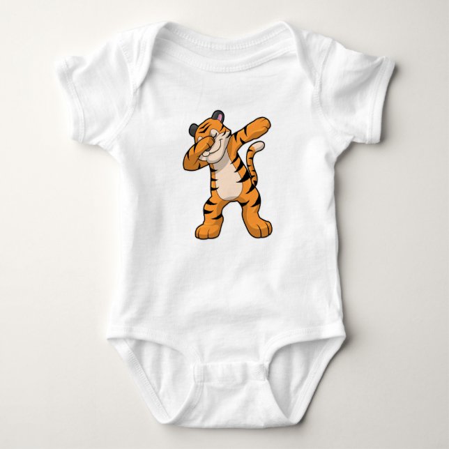 Tiger vid Hip hop Dance Dab T Shirt (Framsida)