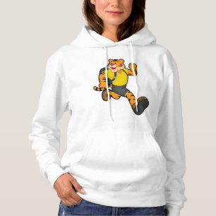 Tiger vid körning med ryggsäck t shirt