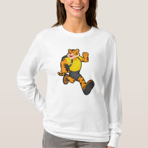 Tiger vid körning med ryggsäck t shirt