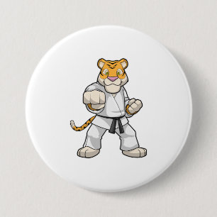 Tiger vid martialkonsten Karate Knapp