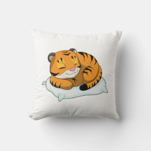 Tiger vid sömnad med Pillow Kudde