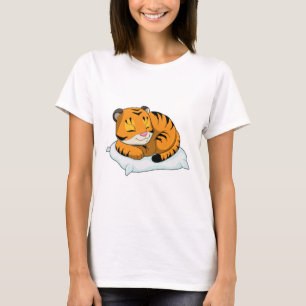 Tiger vid sömnad med Pillow T Shirt
