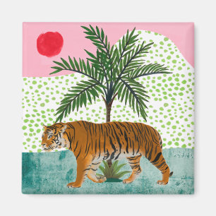Tiger vid Sunrise Magnet