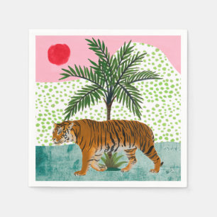 Tiger vid Sunrise Pappersservett