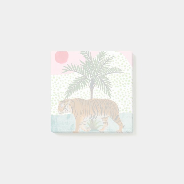 Tiger vid Sunrise Post-it Block (Framsida)