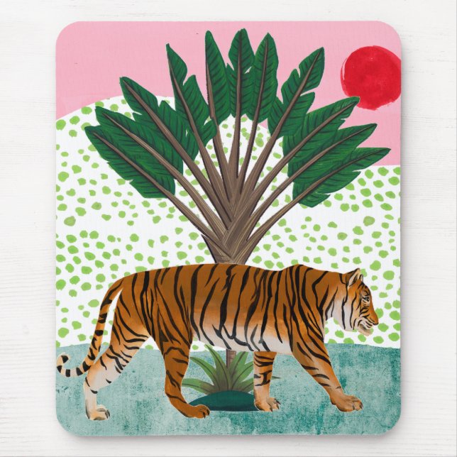 Tiger vid Sunset Musmatta (Framsidan)