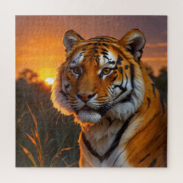 Tiger vid Sunset Pussel