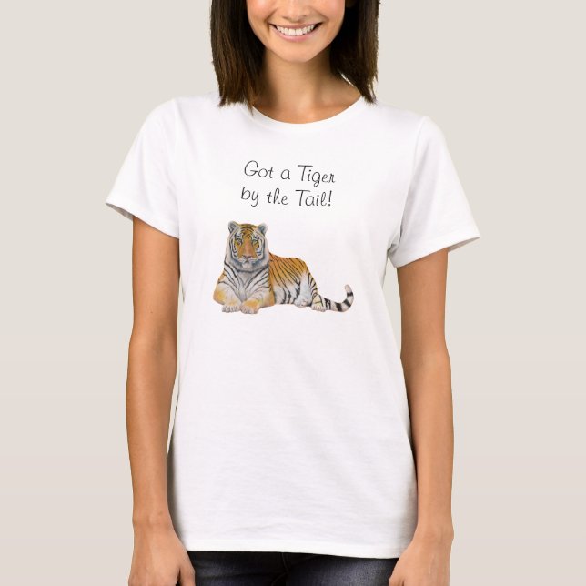 Tiger vid Svan T Shirt (Framsida)
