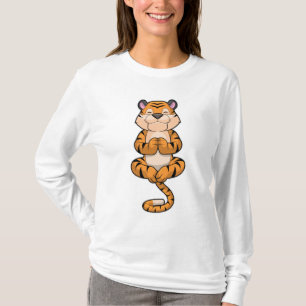 Tiger vid Yoga Fitness T Shirt