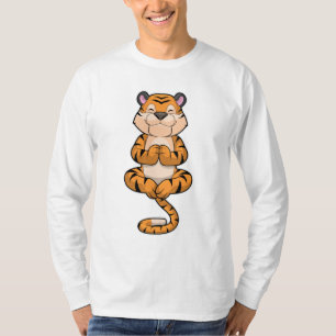 Tiger vid Yoga Fitness T Shirt