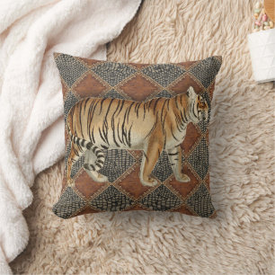 Tiger Vild African Rustic Modern Vintage Kudde