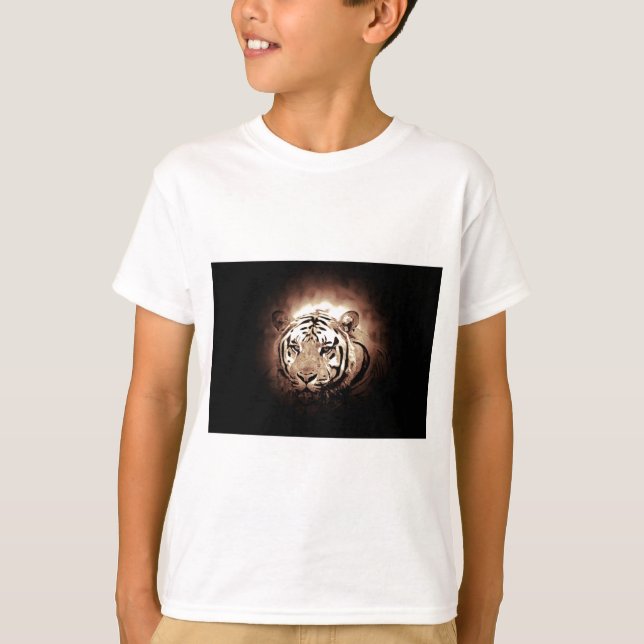 Tiger - Vild Big Cat T-shirt (Framsida)
