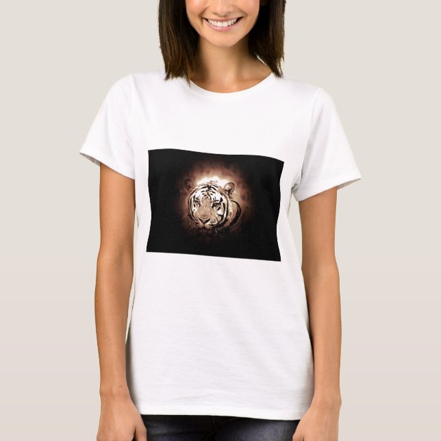 Tiger - Vild Big Cat T-shirt (Framsida)