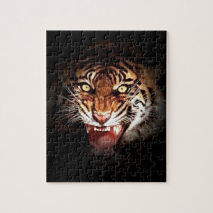 Tiger - Vild Big Cats Animals Art Pussel