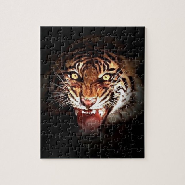 Tiger - Vild Big Cats Animals Art Pussel (Vertikal)