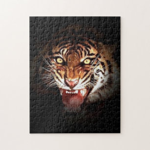 Tiger - Vild Big Cats Animals Art Pussel