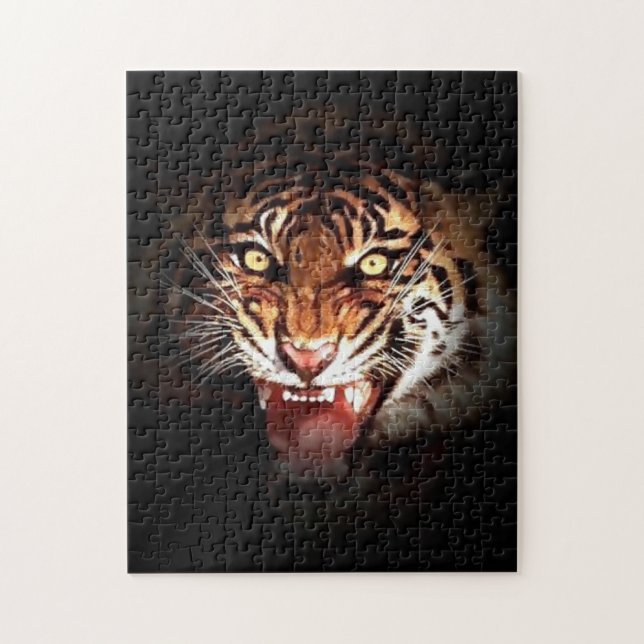 Tiger - Vild Big Cats Animals Art Pussel (Vertikal)