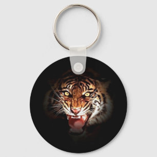 Tiger - Vild Big Cats Art Nyckelring
