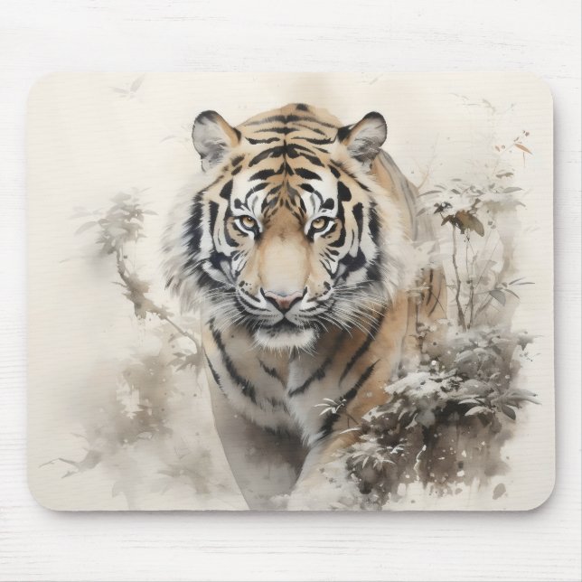 Tiger Vild Djur Musmatta (Framsidan)
