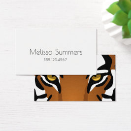 Tiger, Vild Katt på Svart Visitkort