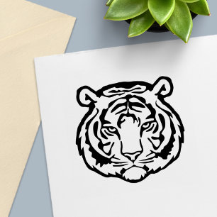 Tiger, Vild Katt Självfärgande Stämpel