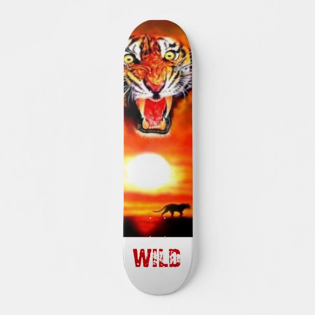 tiger, VILD Skateboard Bräda 20,5 Cm (Framsida)