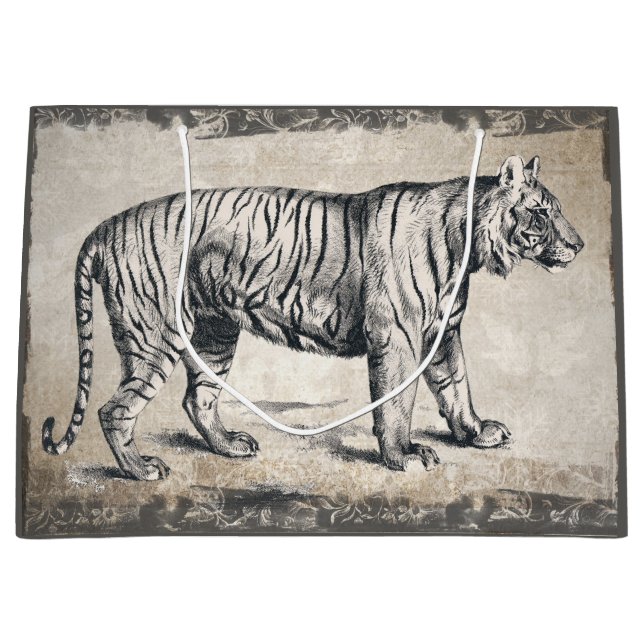Tiger Vintage Wildlife Grunge Decorative (Framsidan)
